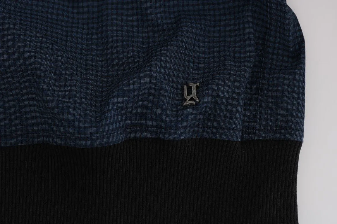 Blue Casual Cotton Stretch Long Sleeve Shirt