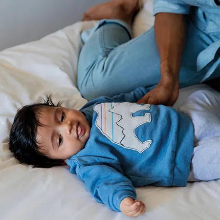Blue Lightweight Crew Jumper