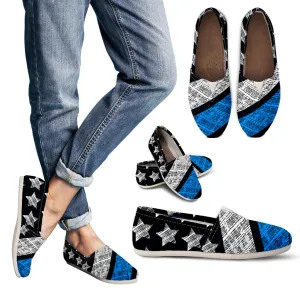Blue Lives Matter Women's Casual Canvas Shoes