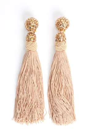 Blush Long Tassel Earrings