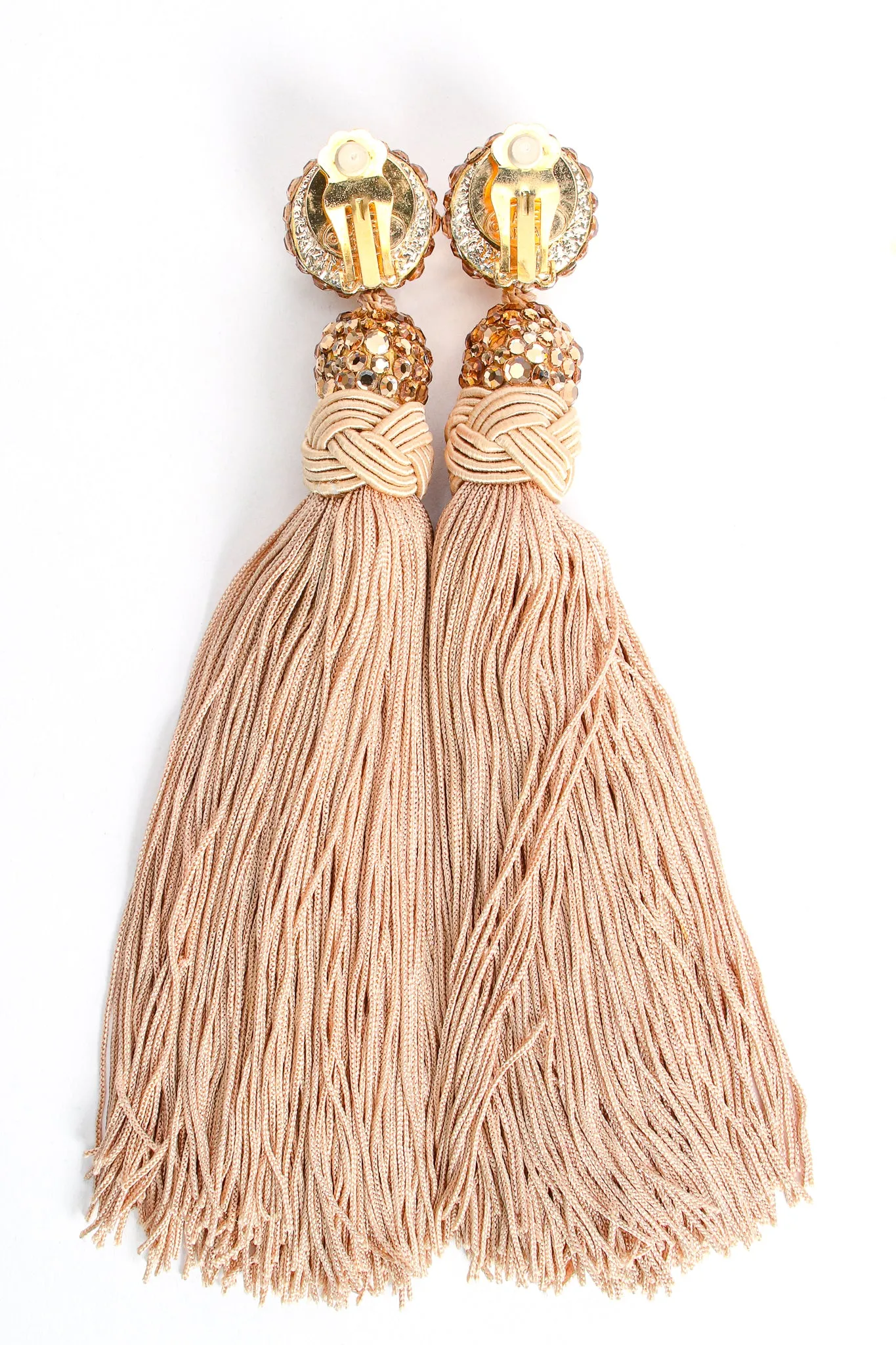 Blush Long Tassel Earrings