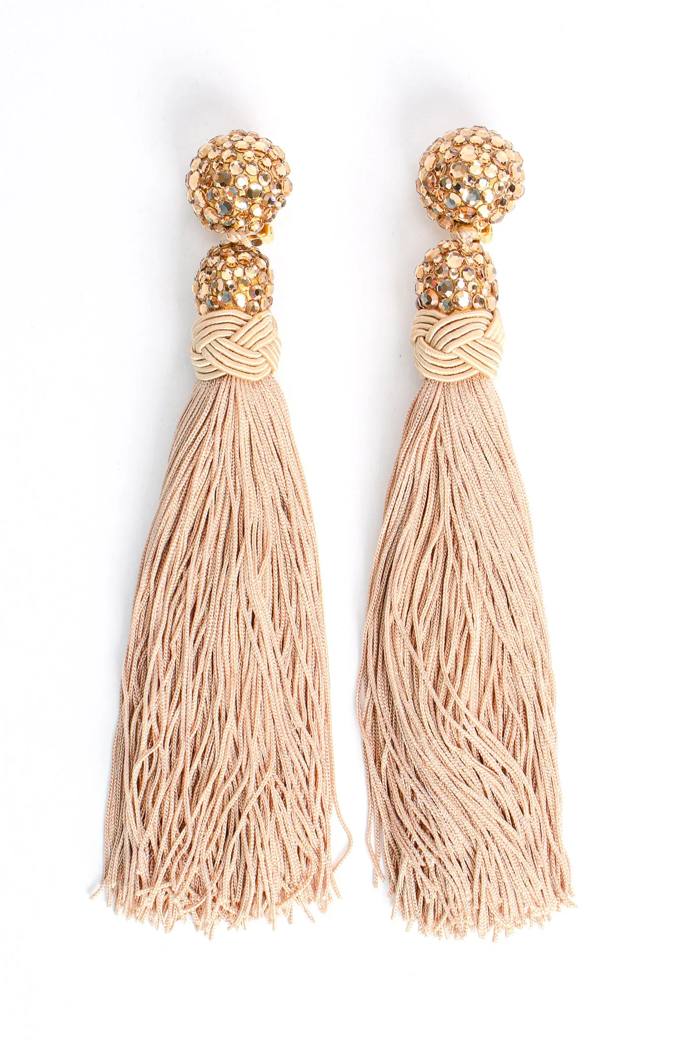 Blush Long Tassel Earrings