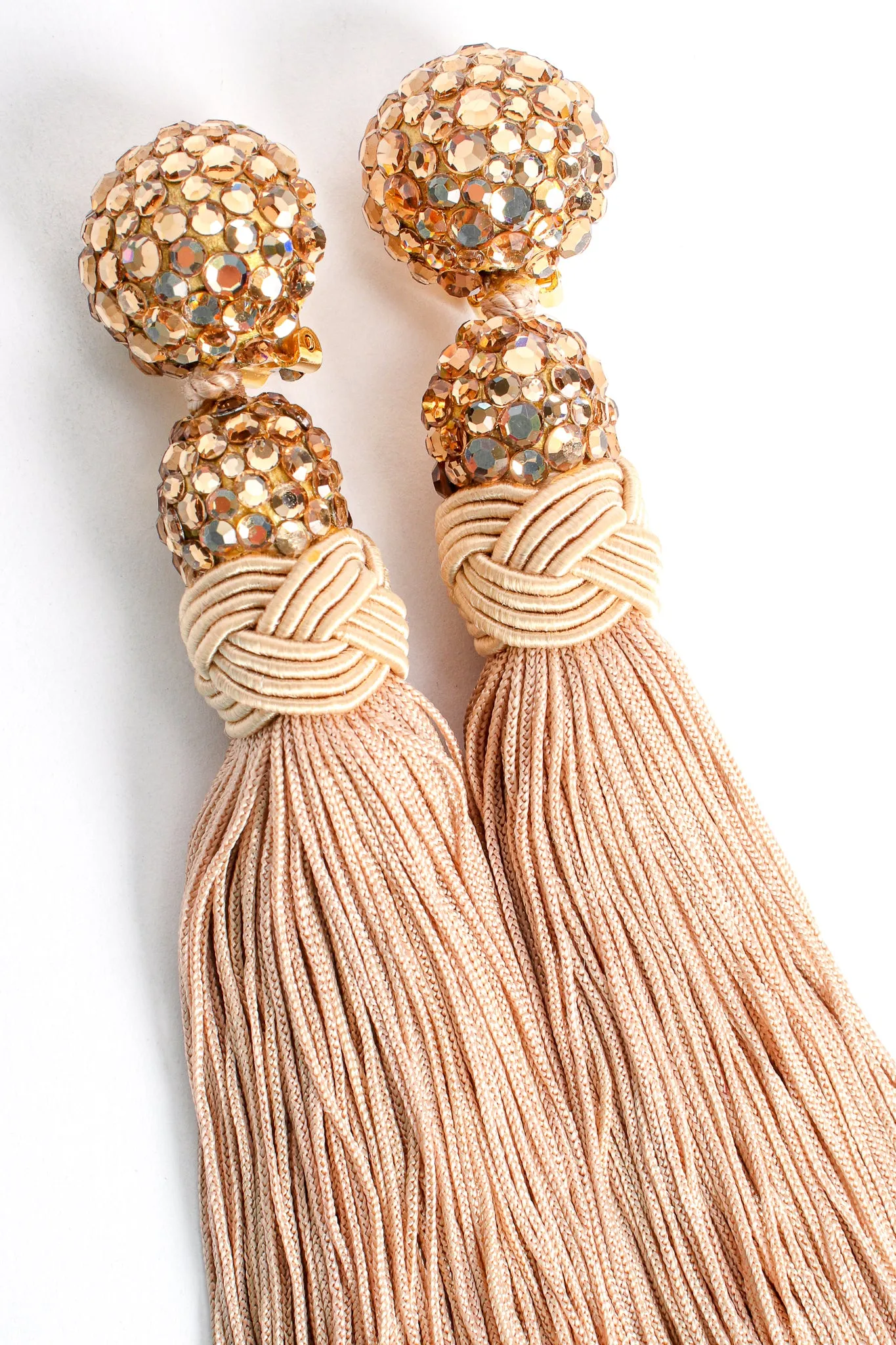 Blush Long Tassel Earrings