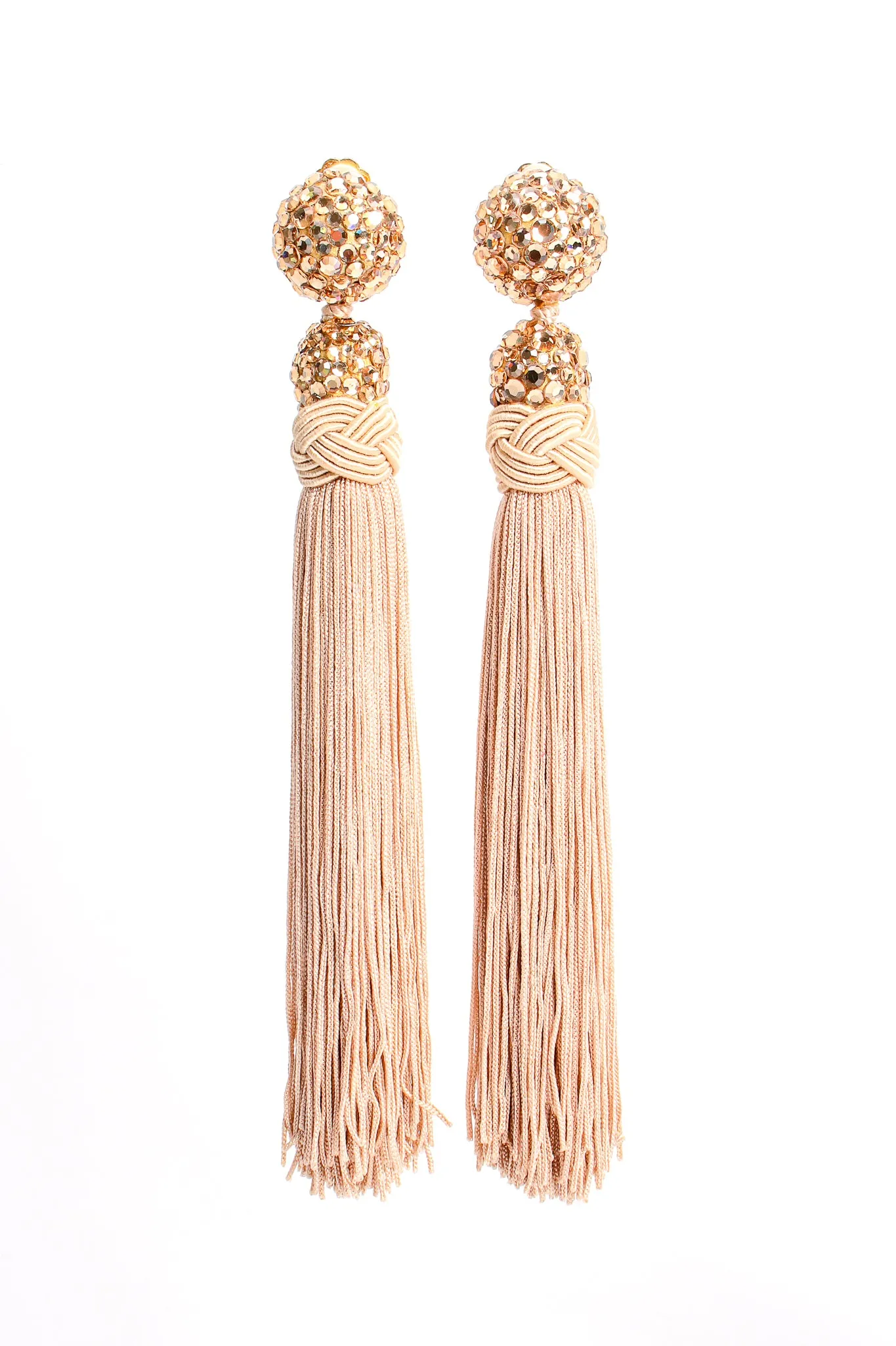 Blush Long Tassel Earrings
