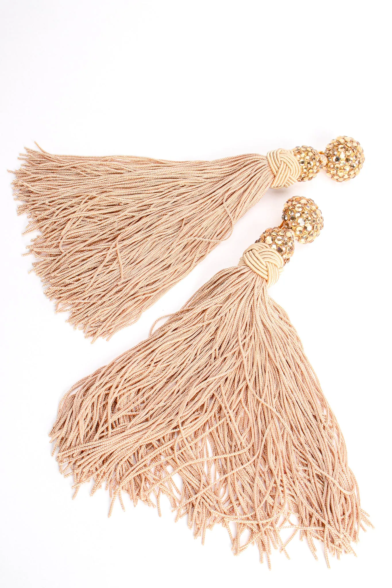 Blush Long Tassel Earrings