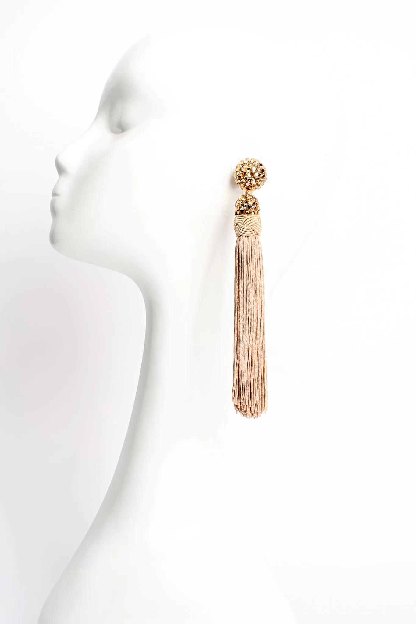 Blush Long Tassel Earrings