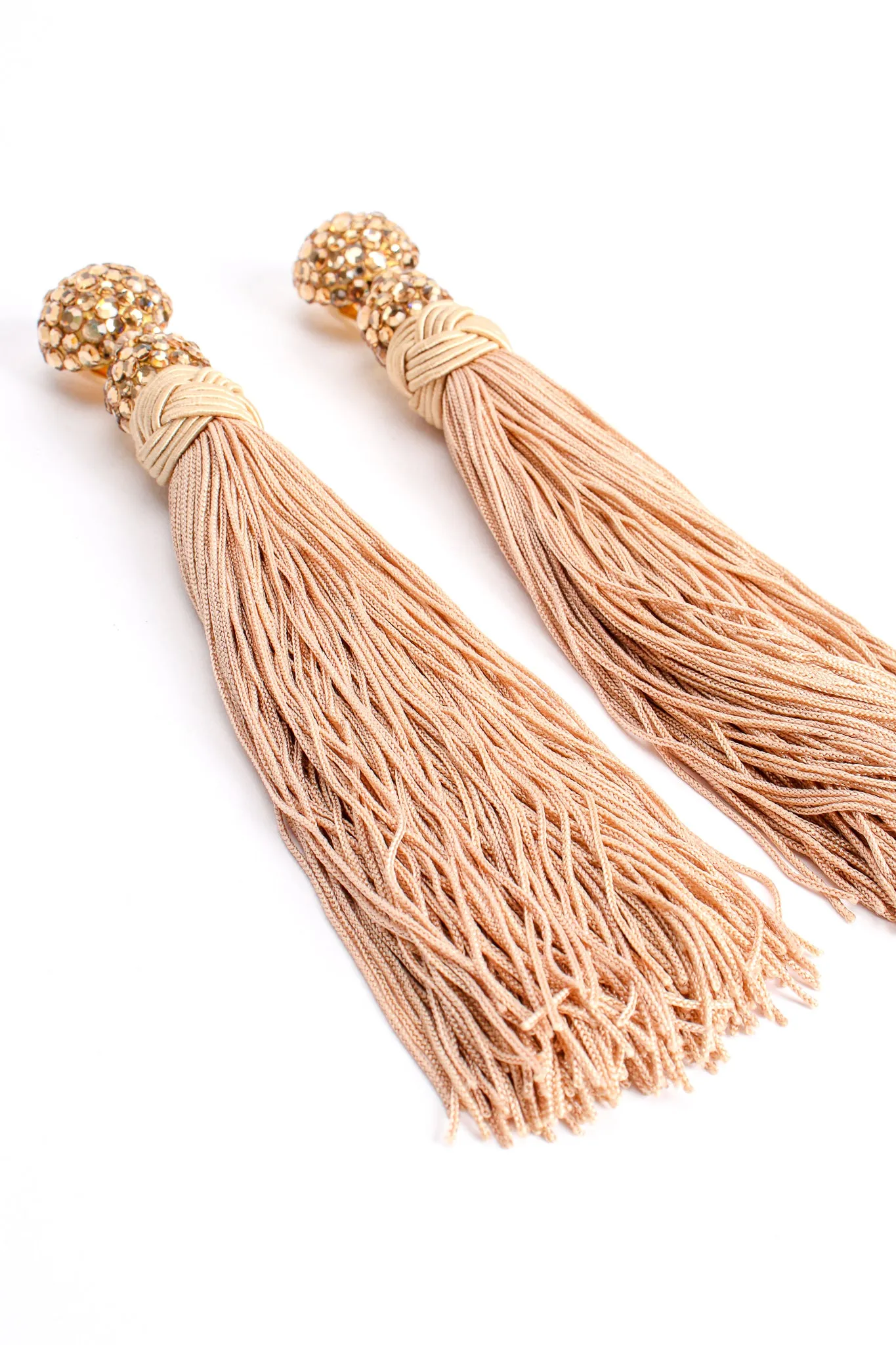 Blush Long Tassel Earrings