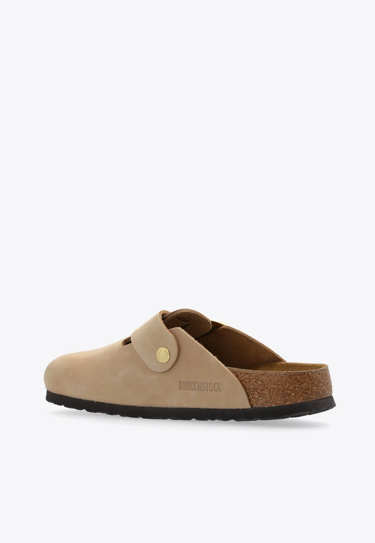 Boston Big Buckle Leather Clogs