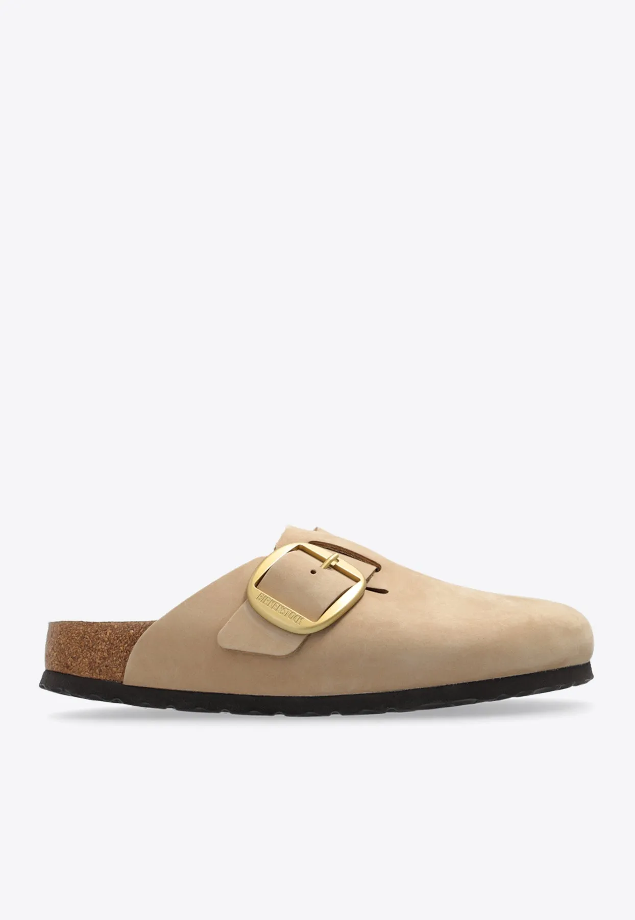 Boston Big Buckle Leather Clogs