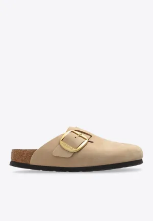 Boston Big Buckle Leather Clogs
