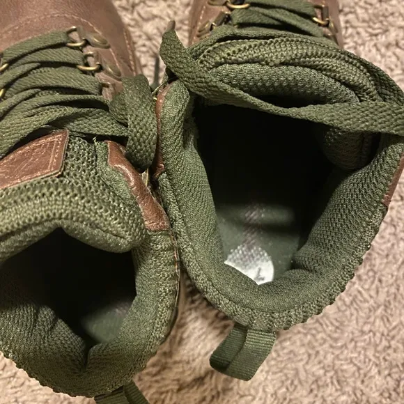 Boy Toddler Shoes Brown With Green Lace RBX US size 13