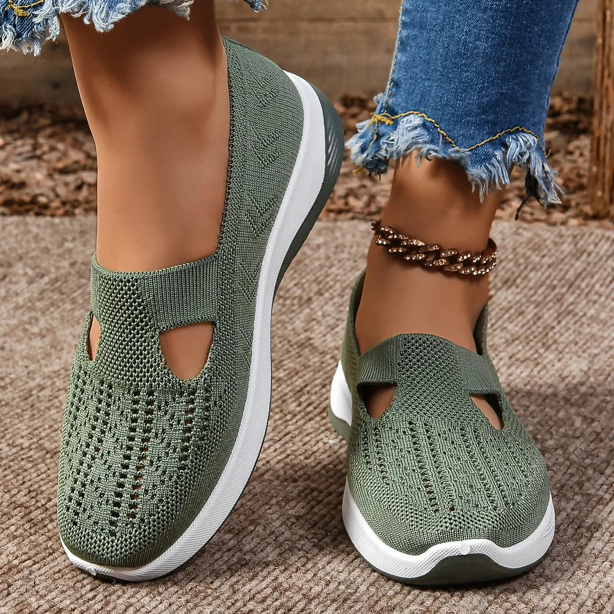 Breeze Mesh Slip-On Loafers – Lightweight & Breathable Casual Flats