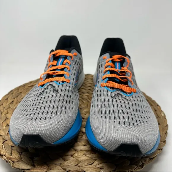 BROOKS Hyperion Running Shoes Grey Atomic Blue Scarlet Size 14