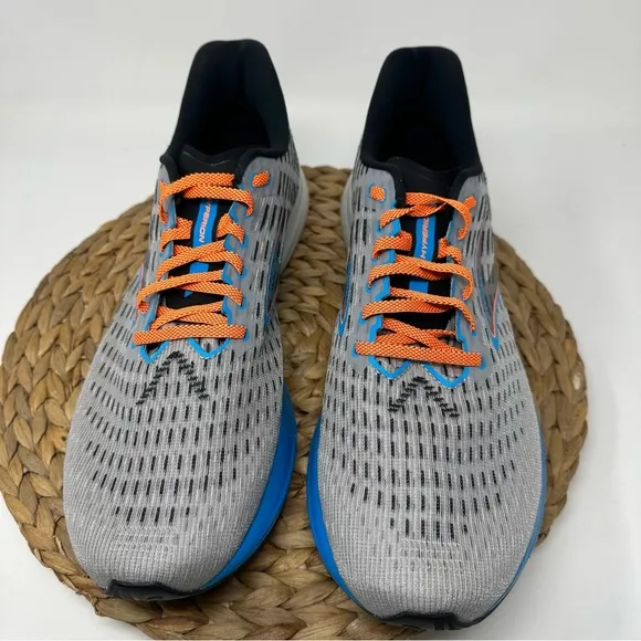 BROOKS Hyperion Running Shoes Grey Atomic Blue Scarlet Size 14