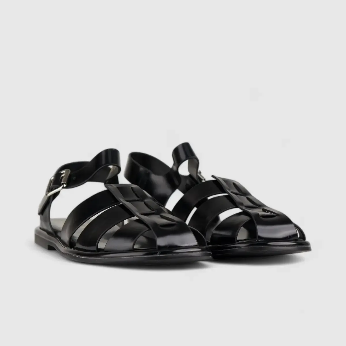 Bulbul Flat Sandal Black Car5006