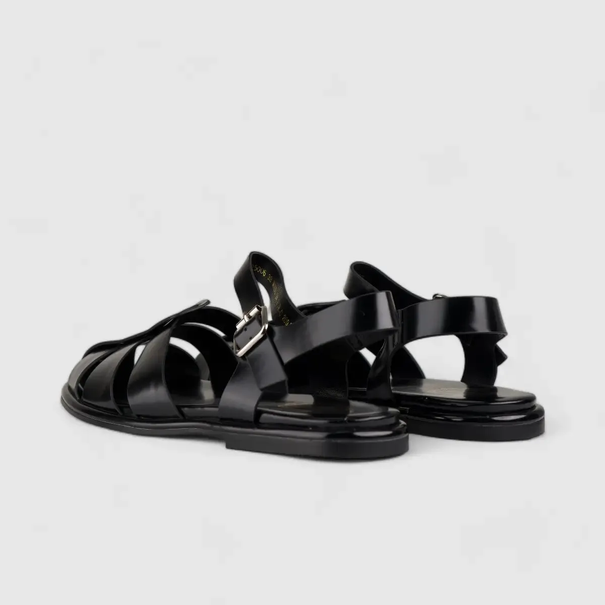 Bulbul Flat Sandal Black Car5006
