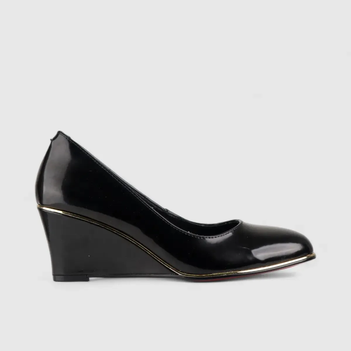 Bulbul Leather Wedge Black LAR6003