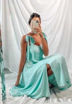 Cabo tiffany blue midi dress | FASHIONIST