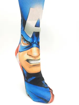 Captain America Superhero Super Socks