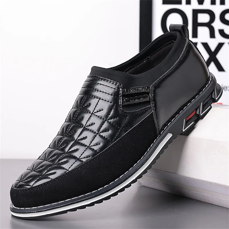Casual Business Round Toe PU Flat Shoes for Men
