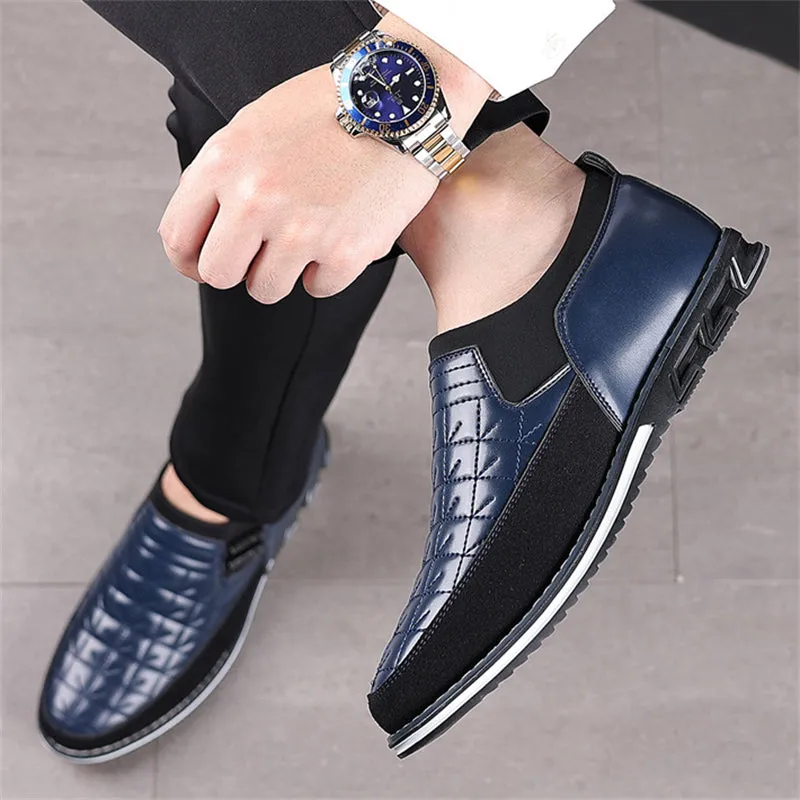 Casual Business Round Toe PU Flat Shoes for Men