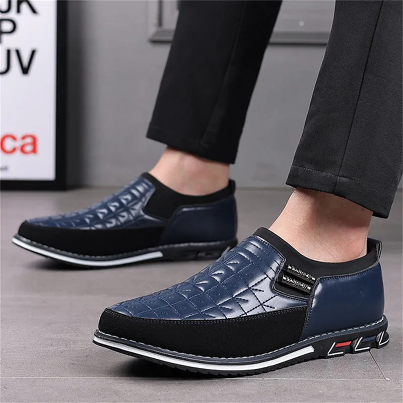 Casual Business Round Toe PU Flat Shoes for Men