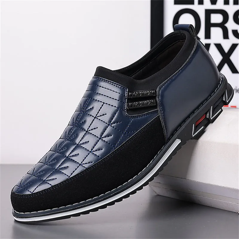 Casual Business Round Toe PU Flat Shoes for Men