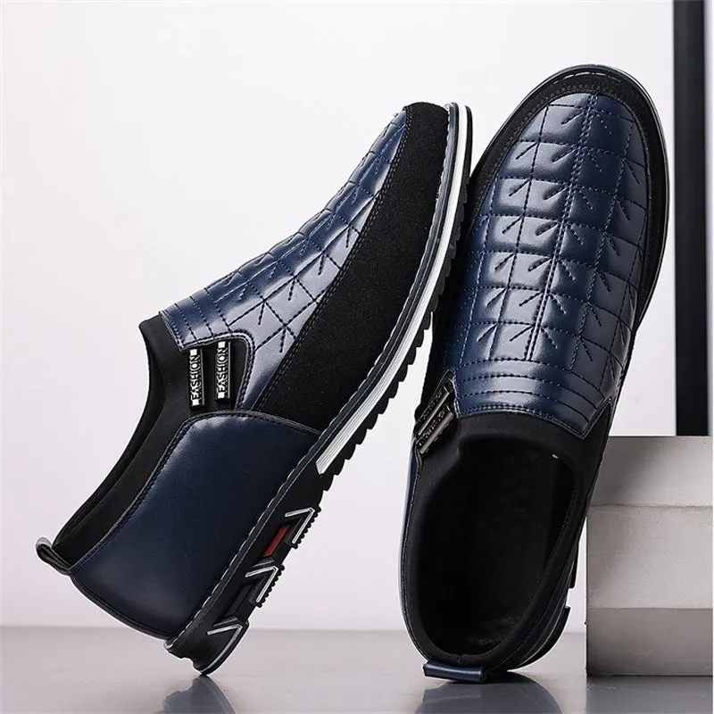 Casual Business Round Toe PU Flat Shoes for Men