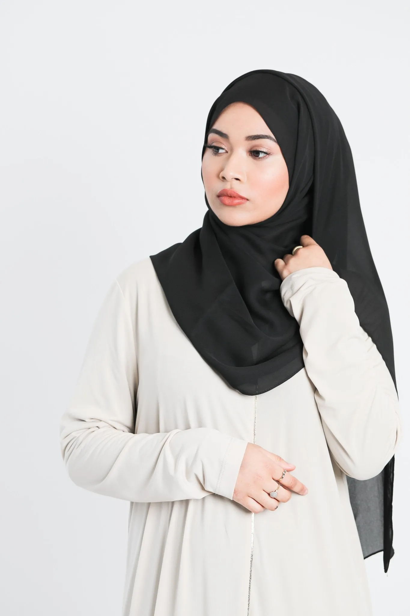 Chiffon Scarf | Black
