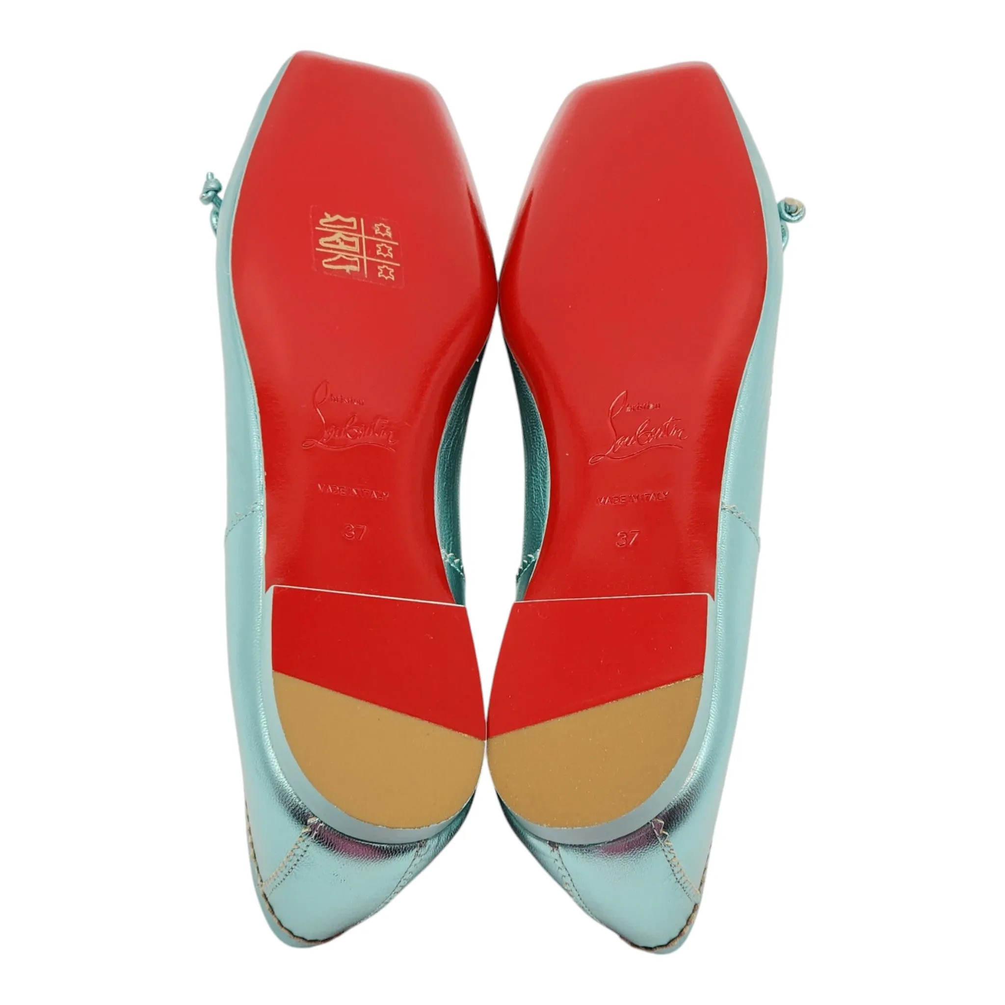 Christian Louboutin Mamadrague Ballet Flats - Leather - Green 37