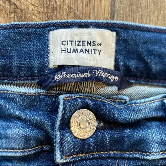 citizens of humanity ella slim crop jean dark wash