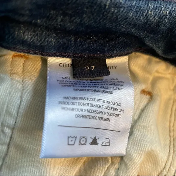 citizens of humanity ella slim crop jean dark wash
