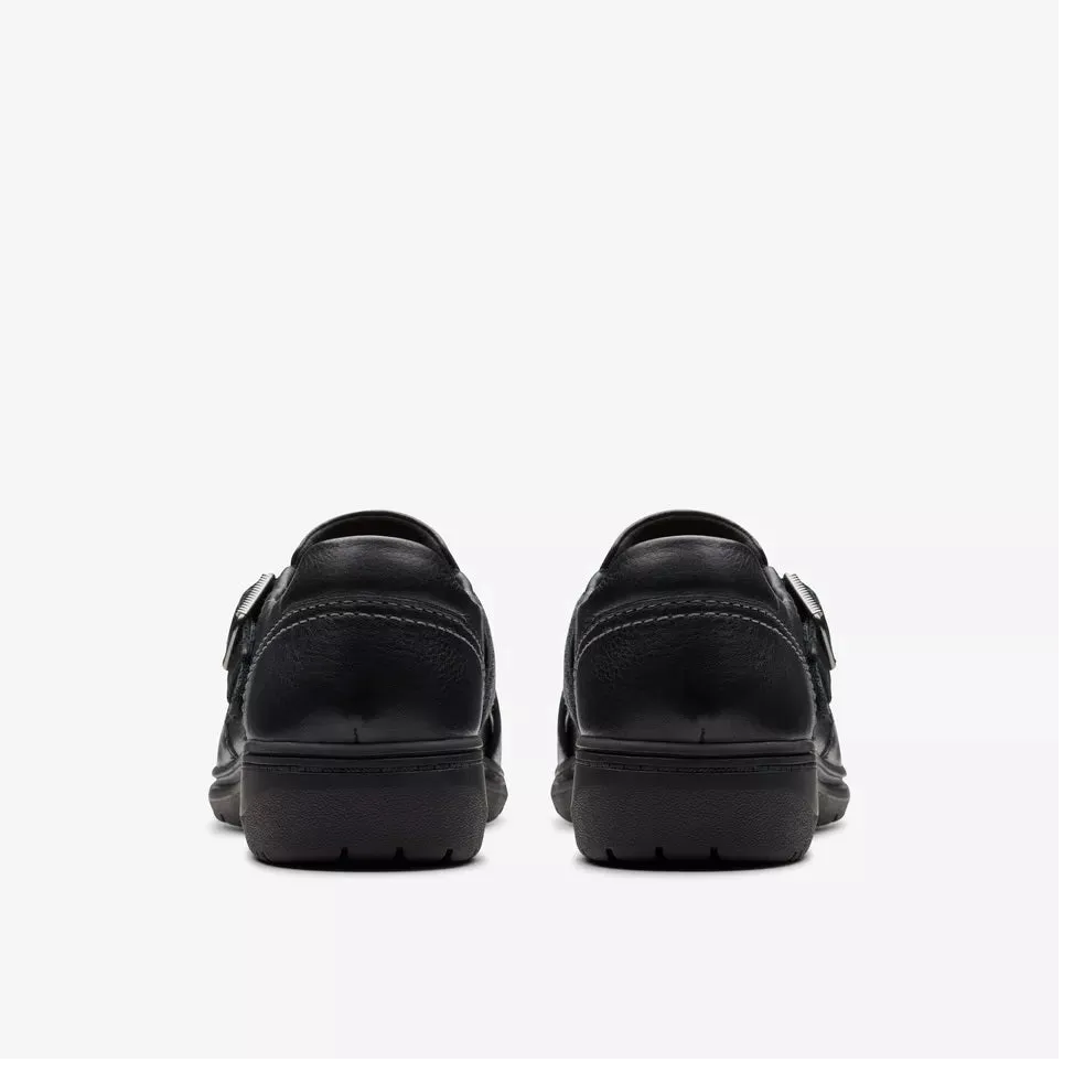 Clarks Women's Carleigh Jazz Black Leather 26179503
