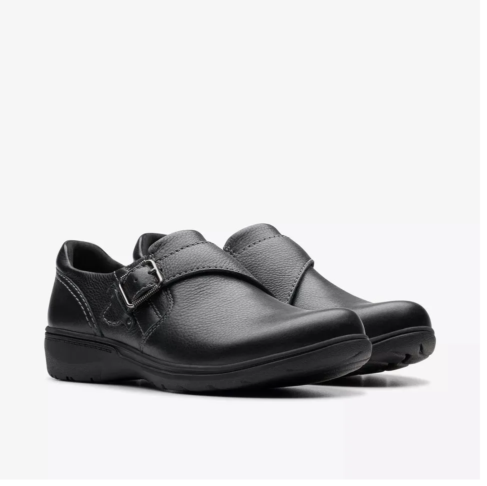 Clarks Women's Carleigh Jazz Black Leather 26179503