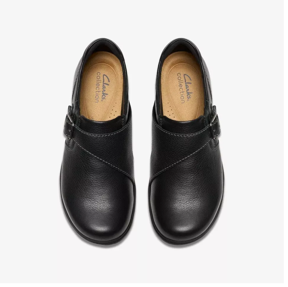 Clarks Women's Carleigh Jazz Black Leather 26179503