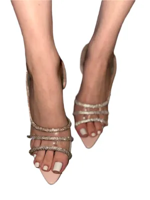 CLEAR SLIDE IN POINTY HEEL WYNN-1