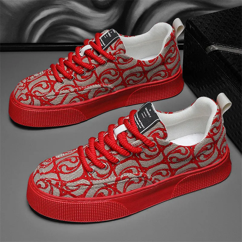 Cloud Embroidery Cozy Cotton Cloth Casual Shoes for Men