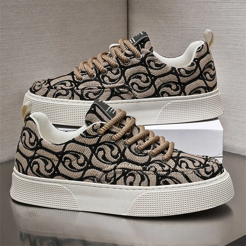 Cloud Embroidery Cozy Cotton Cloth Casual Shoes for Men