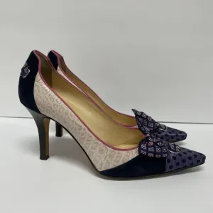 COLE HAAN Angelia Women's Leather Heels Bows Pink Purple Pumps Size 7.5B D17711