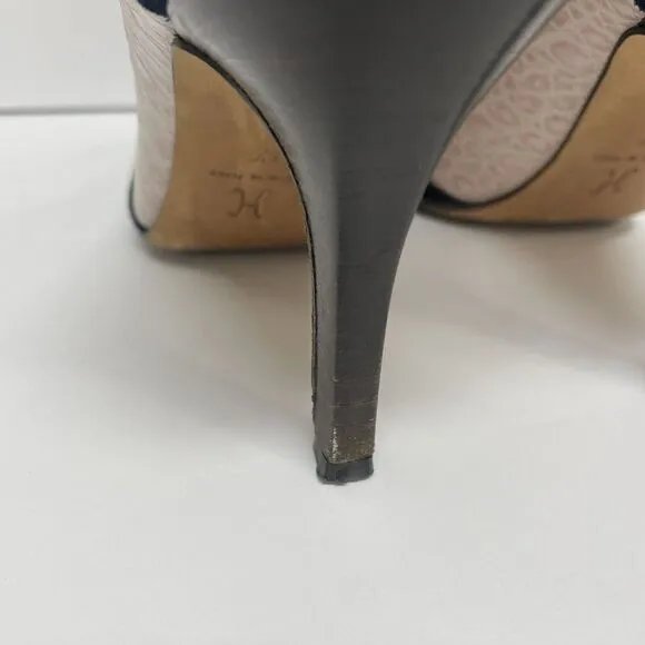 COLE HAAN Angelia Women's Leather Heels Bows Pink Purple Pumps Size 7.5B D17711