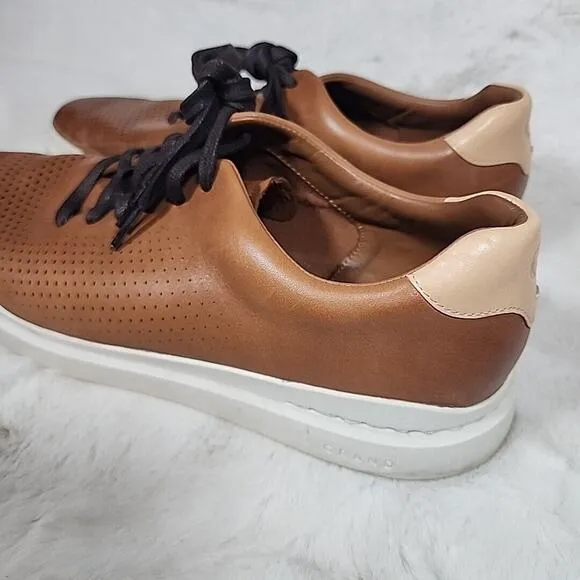 Cole Haan Men's GrandPrø Rally Laser Cut Sneaker Brown Size 13