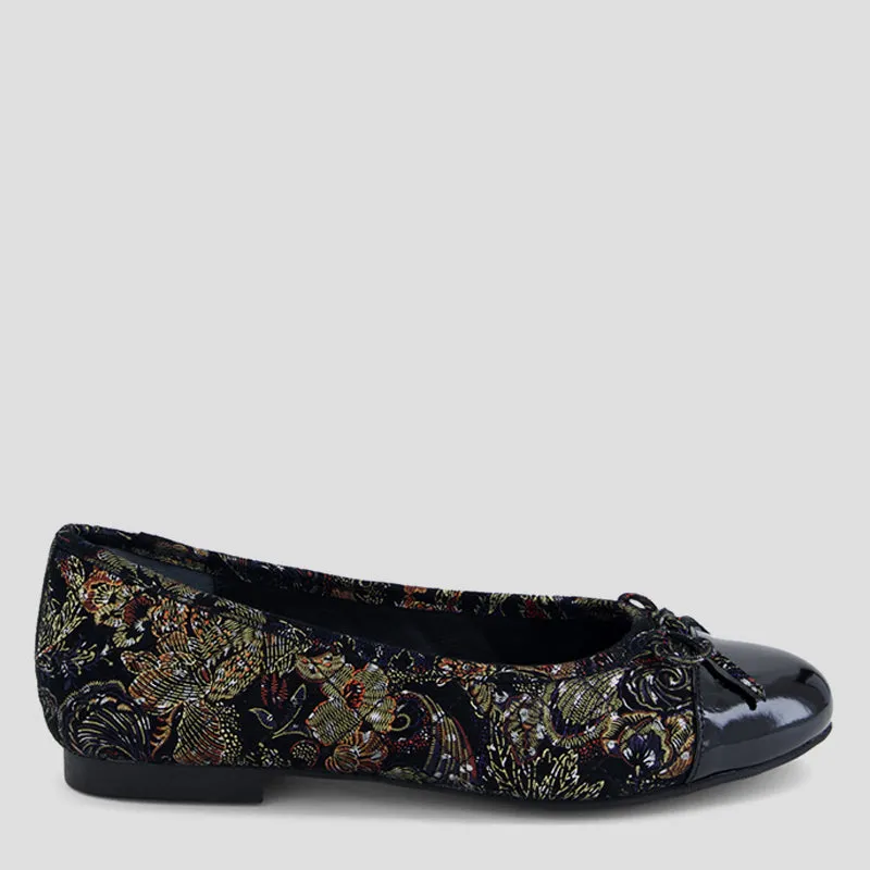 COMRADI XF - BLACK ROYAL PRINT PATENT SUEDE