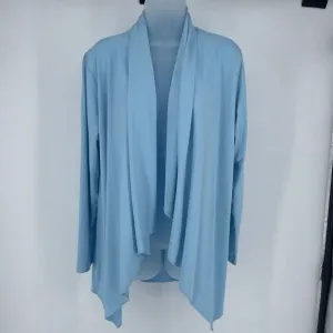 Coolibar Marietas Sun Wrap Sky Blue UPF 50  Long Sleeve Open Front Cardigan Sz M
