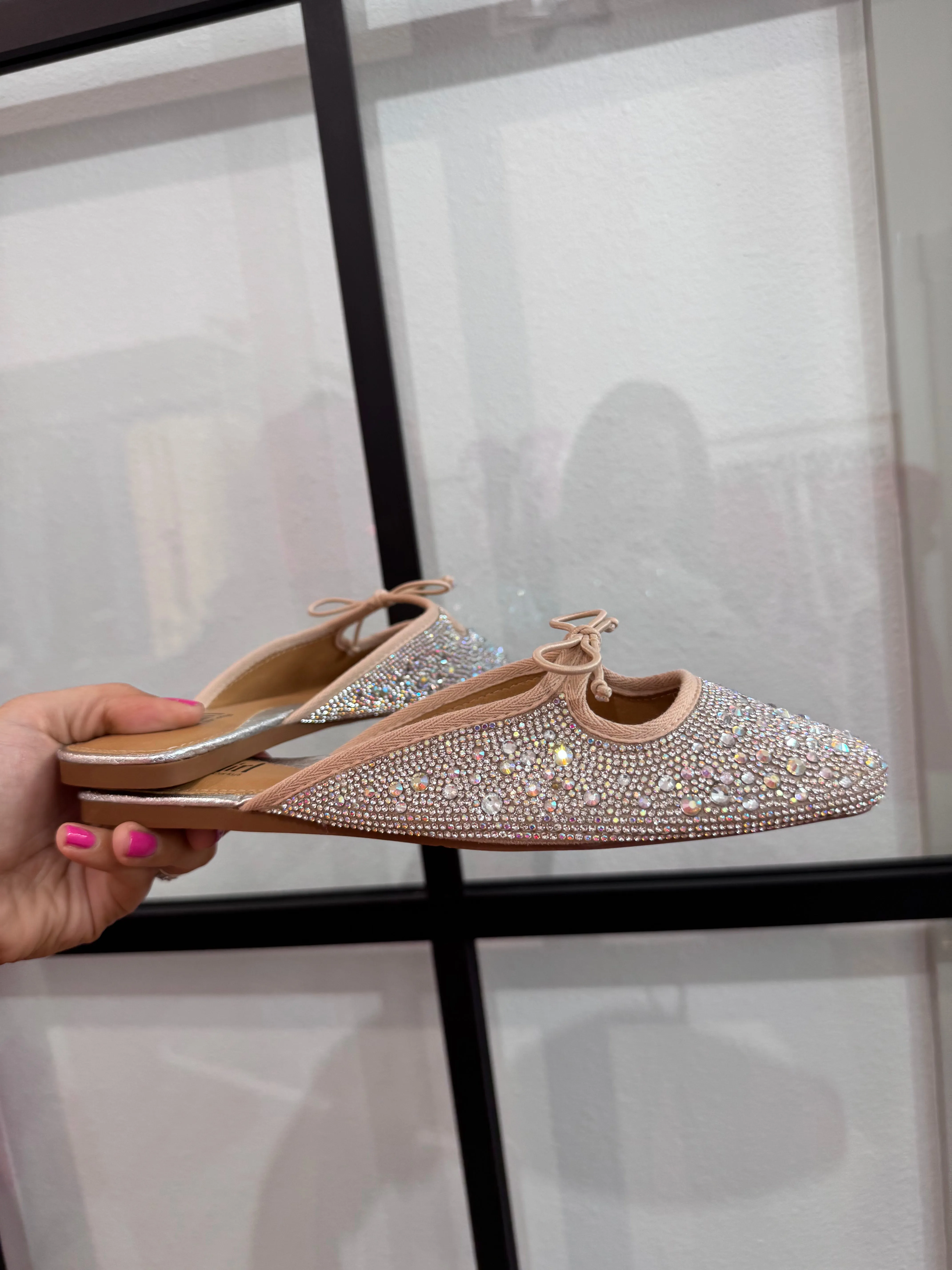 Corky's: Tongue Tied Rhinestone Flats