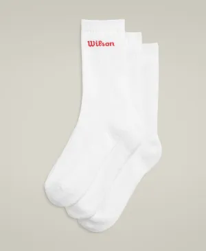 Crew Logo Socks 3-Pack - Bright White