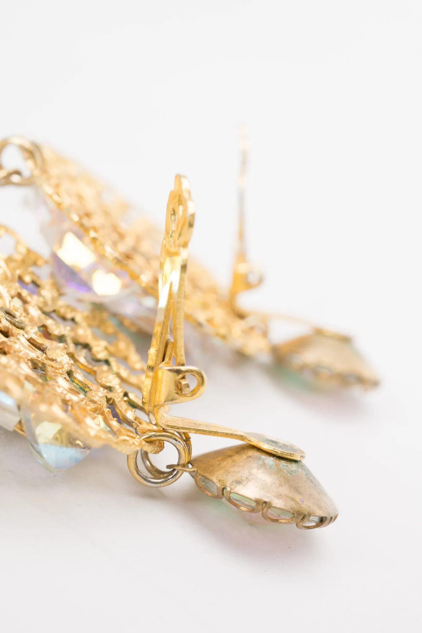 Crystal Filigree Tassel Earrings
