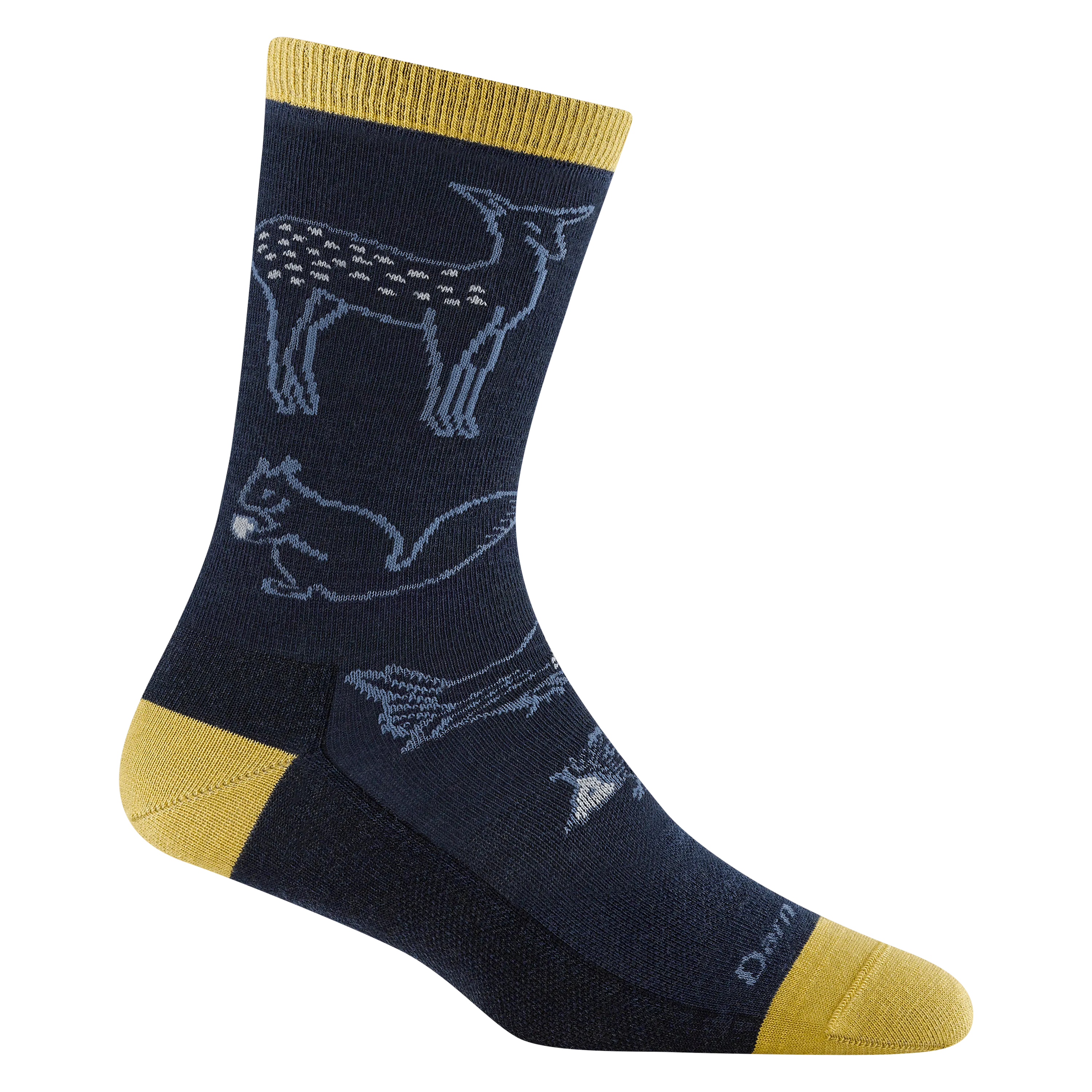 Darn Tough Womens Woodland Creatures Crew Lightweight Lifestyle Socks - Clearance