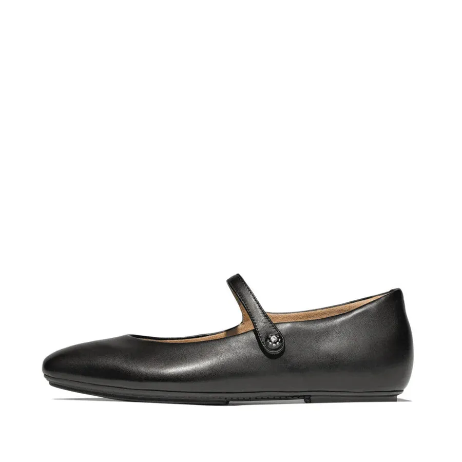 Delicato Crystal Leather Mary Jane in Black