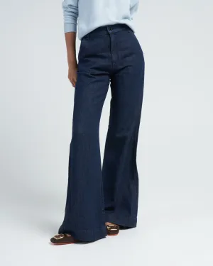 denim trouser - indigo linen