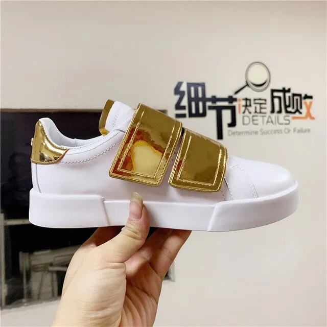 designer shoes china trainers flats stud embroidered sneakers rivet real leather women white metal italian embroidery crystal